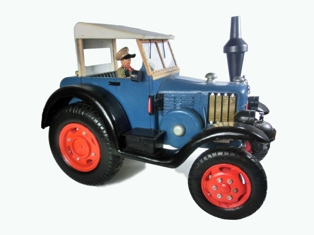 6c Lanz Bulldog 55 PS Baujahr 1938 Unikat komplett aus Holz