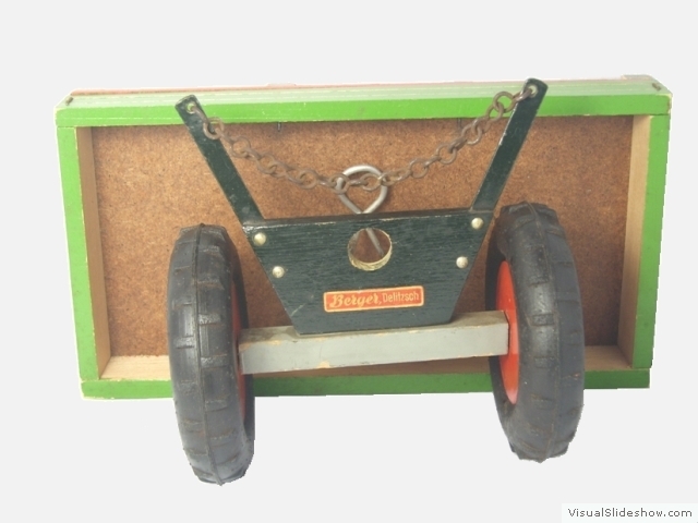 3c grosser Langholzwagen Rueckteil mit Berger Delitzsch Aufkleber
