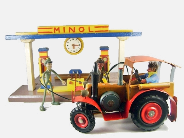 5a kleiner Berger Bulldog private Sonderanfertigung Fahrer ist ein Steiff Macky